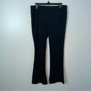 Chico’s Wide-Leg Yoga Pants – Elastic Waist – Black – Size 1 Short